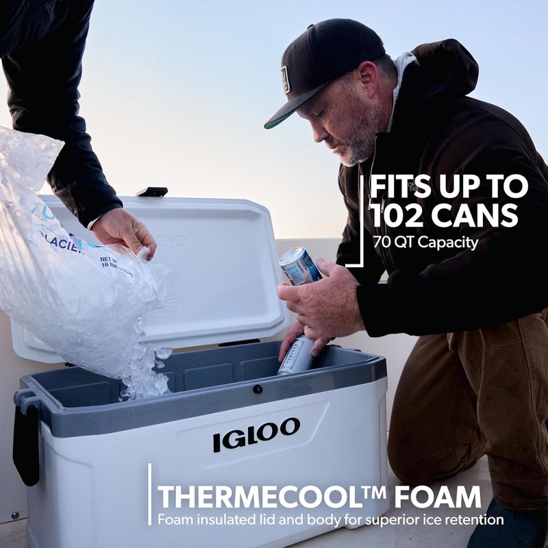 Igloo Marine Cooler | Insulated Hard Shell Ice Chest |Great for Fishing, Camping, Boating, & More - Image 2